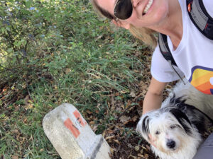 Me and Maia sulla Via Francigena